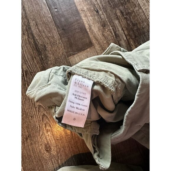 Frank & Eileen Wicklow The Italian Chino in Sage Green Size 0 - Picture 8 of 9